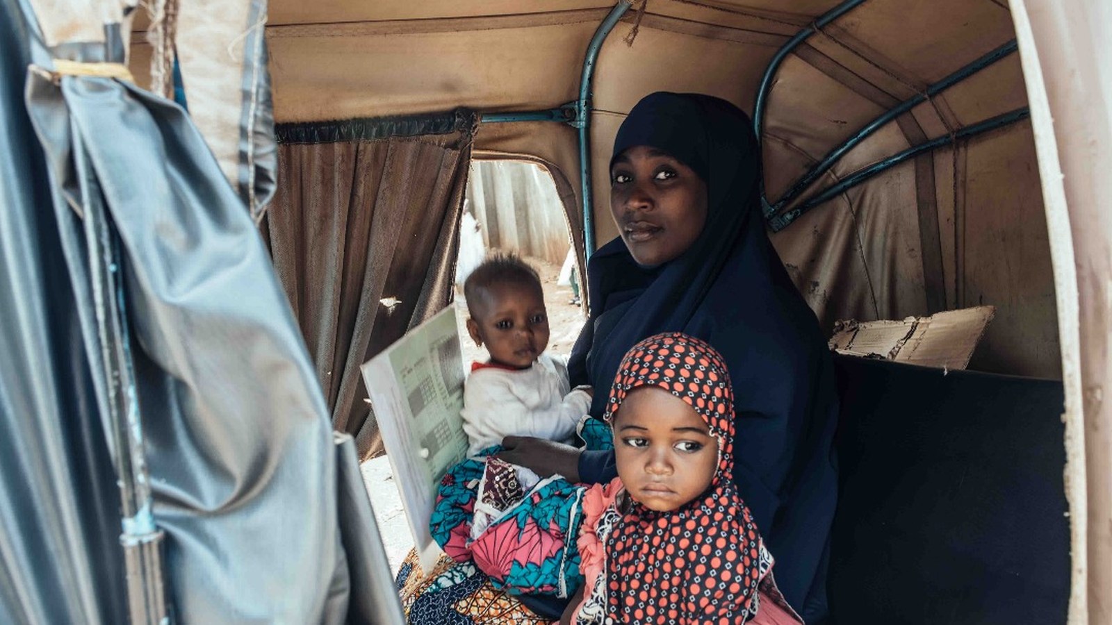 Health worker supporting immunization or community health services
